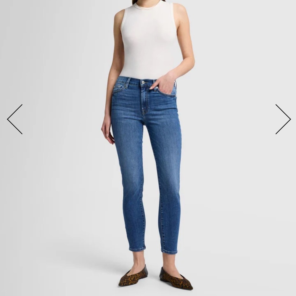 7 For All Mankind HIGH WAIST ANKLE SKINNY